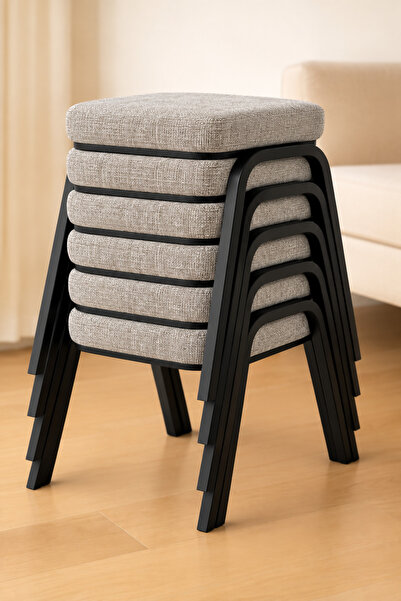 Ecowood Metal Tabure - 6 Adet