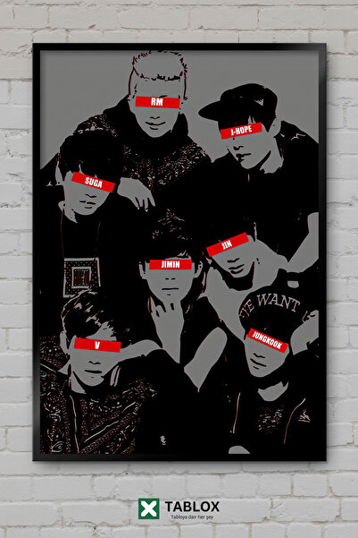 tablomaxtbx BTS Bangtan Boys Kpop grupa korejske muzike Army okvir izgleda ka...