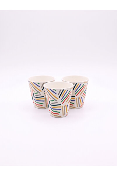 OEM Set of 3 Migros Kitchen & Co Melamine Cups, 160 ml, Colorful Geometric De...