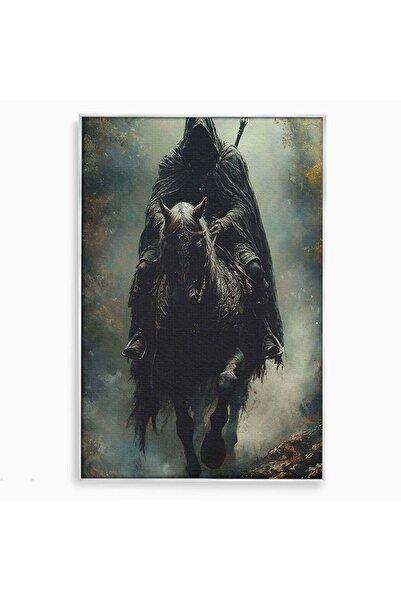 Luxcanva Tablou Canvas Calaretul Misterios 100x150 cm cu Rama Argintiu Cavale...