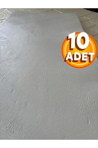 Bien Home 10 Adet, Yüksek Kalite Kabartmalı Dokulu Beyaz Tonlarında Gerçek Duvar Hissi Modern Beton Görünüm Desenli Pvc Mat Panel Kendinden Yapışkanlı Duvar Kaplaması Mat-5001, 30x60 CM