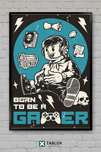 tablomaxtbx Γεννημένος για να είσαι Gamer - Ρετρό Παιχνιδιάρης - Διακοσμητικό...