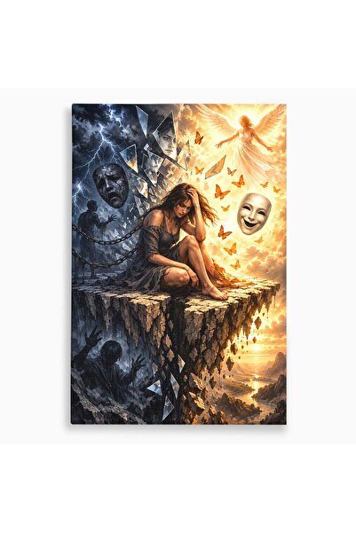 Luxcanva Tablou Canvas Reflectii Interioare 40x60 cm pe Sasiu Lemn Reflectie ...