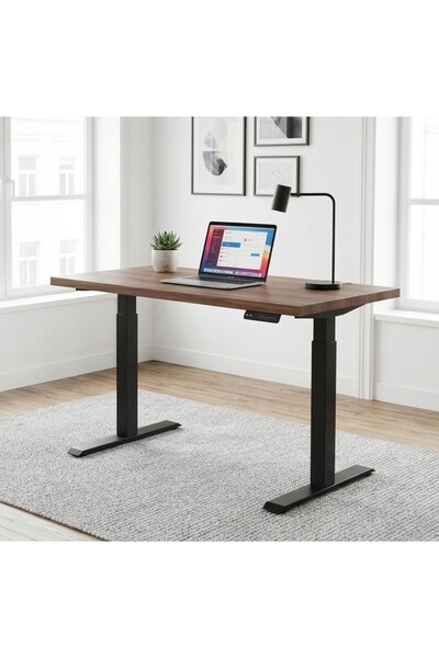 Yüksekliği Ayarlanabilir Ergonomik Bilgisayar & Çalışma Masası - Tek Motorlu (2 Hafızalı) 160x60 Kah