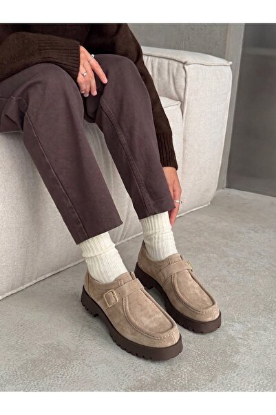 HVZ Exclusive Vizon Süet Ayakkabı Loafer Makosen Casual Ergonomik Rahat Yumuş...