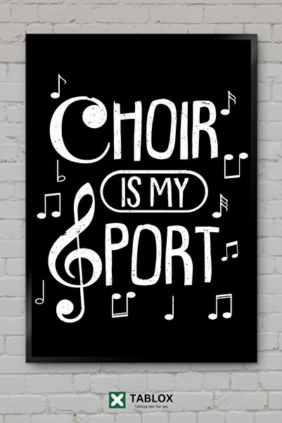 tablomaxtbx Choir Koro Sport Αφίσα Αθλητικής Μουσικής με Εμφάνιση Πλαισίου Δι...