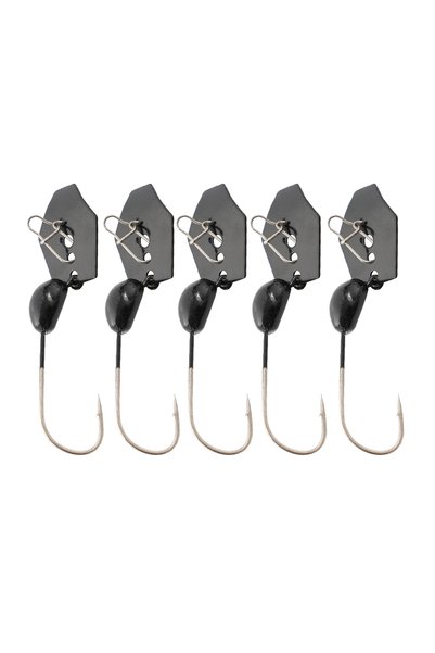 Choice B 5pcs/pkt Jig head hook with spinner 4.5G lure hook DIY soft lure hoo...