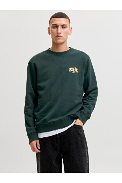 Jack & Jones Ανδρικό φούτερ με στάμπα στο στήθος και μακρύ μανίκι - Aero