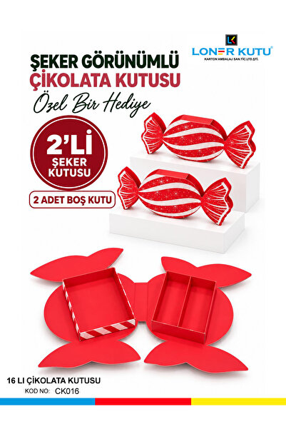 Loner Kutu Çikolata Kutusu Şeker Kutusu Hediyelik Kutu Sevgililer Günü Hediye...