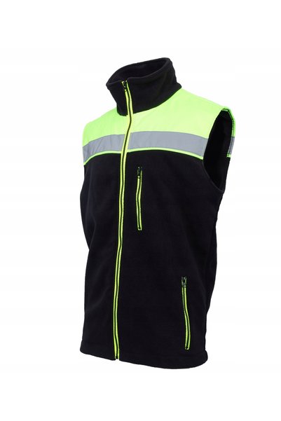 Seven Kings Vestă din fleece căptușită cu element reflectorizant Rival negru/...