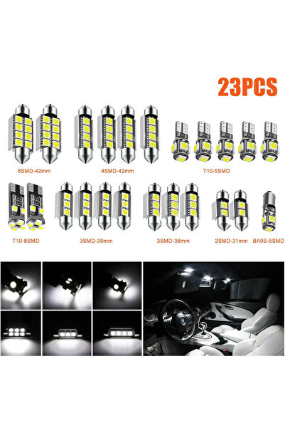 Choice 6000K 23 PCS 6000K Cold White 23Pcs T10 5050 Car LED Light Bulb Interi...
