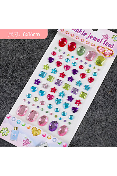 Choice 1 sheet Gem Stickers for Crafting Self-Adhesive Face Gems Rhinestones ...