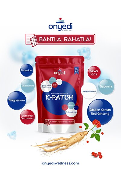 Onyedi Wellness K-Patch | Ginseng | Glukozamin | Magnezyum ve Gümüş İyonları ...