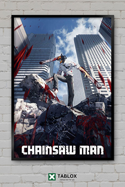 tablomaxtbx Chainsaw Man Anime Manga Διακοσμητικός πίνακας MDF με κορνίζα με ...