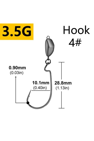 Choice 5pieces 3.5g 5pcs 5g 7g 10g Jig Head Deep Fishing hook Weight Sinker J...