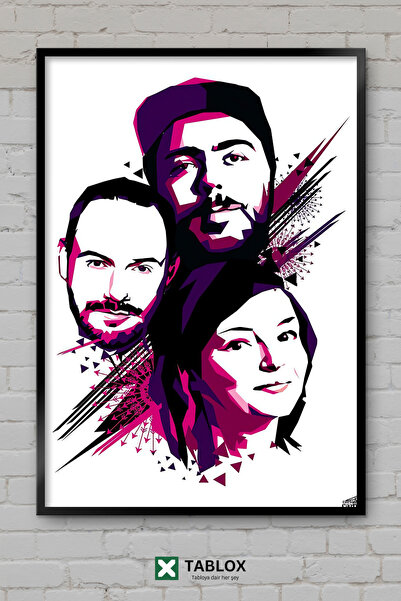 tablomaxtbx Chvrches Synthpop Ηλεκτρονική Μουσική Ομάδα Αφίσας με Πλαίσιο Δια...