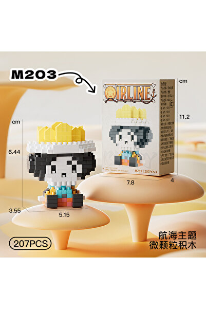 BANDAI M203 ONE PIECE Sun God Nika Luffy Micro Building Block Chopper Ace Bug...