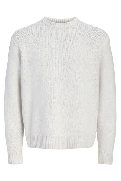 Jack & Jones Erkek Sirt Detayli Relaxed Fit Bisiklet Yaka Triko Kazak - Chamberi