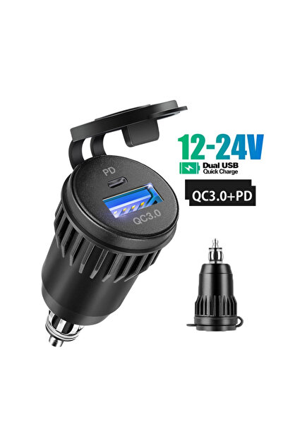 Choice Blue QC 3.0 motorcycle socket 12v to usb c eu plug USB C Fast Charging...