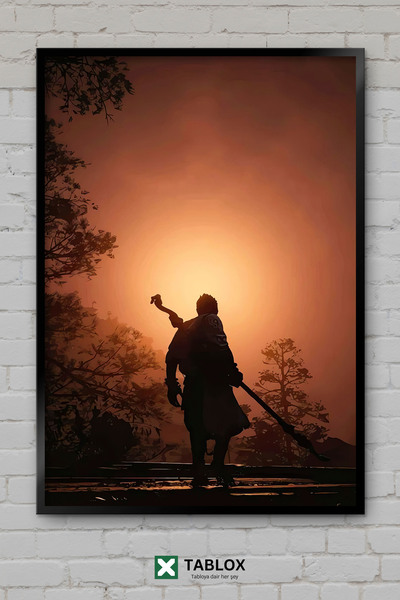 tablomaxtbx Black Myth Wukong Game Monkey King China Myth Frame View Tablou d...