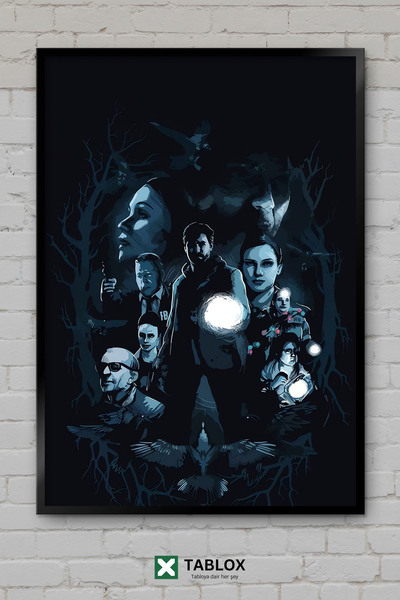 tablomaxtbx Alan Wake Video Game Horror Thriller Αφίσα του συγγραφέα με κορνί...