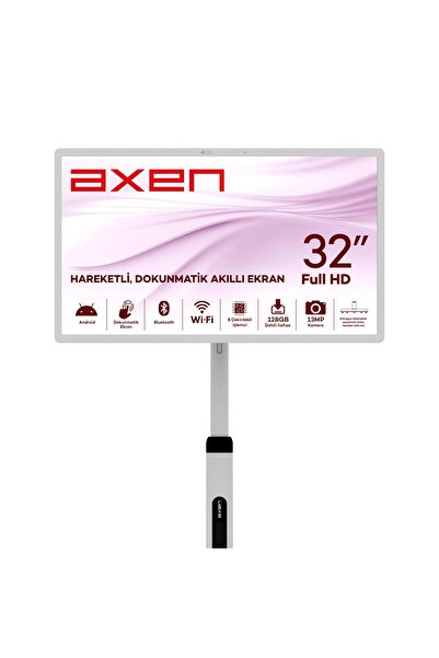 Axen 32" AX32FMTR-A13B Full HD Dokunmatik Android 13 Smart Taşınabilir Monitö...