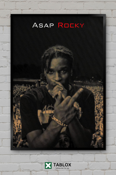 tablomaxtbx Asap Rocky Ράπερ Ράπερ Χιπ Χοπ Τραγουδιστής Μουσική Αφίσα με κορν...