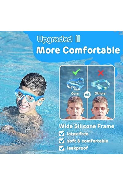 Generic Kids Swimming Goggles, Anti-Fog No Leak Proof Waterproof Kids Swim Goggles with Soft Silicone, UV Pr