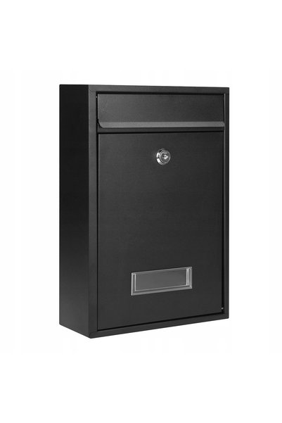 Virone Cutie poștală din oțel cu plăcuță de nume 32,1x21,5x8,8 negru 2 chei