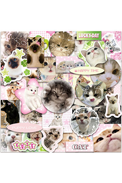 Choice 50PCS 50PCS Retro Style Cats Graffiti Stickers Cute Cat Cartoon Decal ...