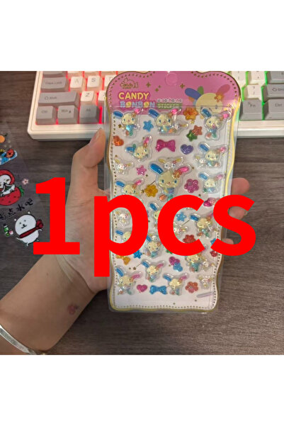 BANDAI ملصقات وديكورات ثلاثية الأبعاد على شكل أرنب صغير لطيف بأسلوب كرتوني، م...