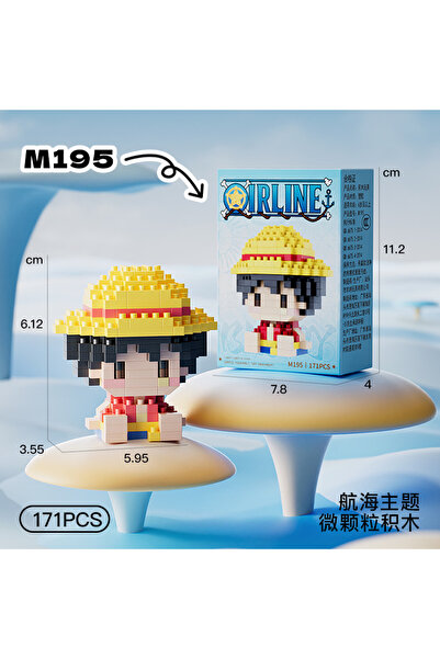 BANDAI M195 ONE PIECE Sun God Nika Luffy Micro Building Block Chopper Ace Bug...
