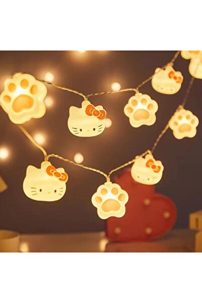 Choice Brown Sanrio Kawaii Hello Kitty Lights String Bedroom USB Atmosphere L...