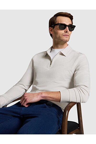Pierre Cardin KEMİK RENGİ REGULAR FİT SWEATSHİRT
