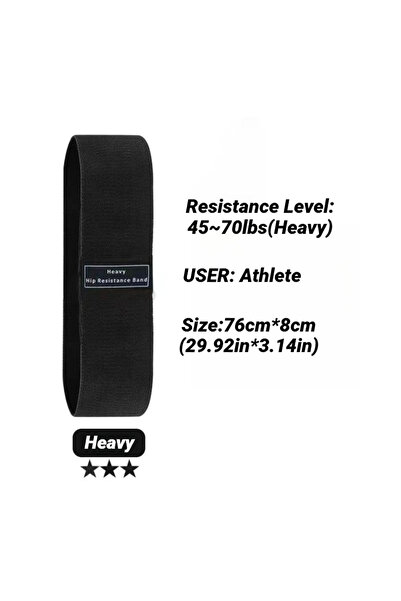 Choice Black Fabric Resistance Hip Booty Bands Glute Thigh Elastic Workout Sq...