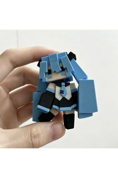 BANDAI سلسلة مفاتيح زرقاء على شكل شخصية هاتسوني ميكو من الأنمي لتزيين الحقائب...