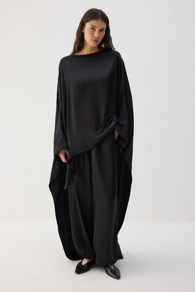 Touché Privé Saten Maxi Blouse Pants Suit