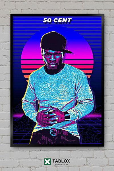 tablomaxtbx 50 Cent Ράπερ Ράπερ Χιπ Χοπ Μουσική Διακοσμητικός πίνακας ζωγραφι...