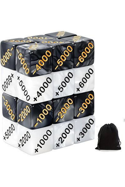 Choice 24 pcs 24 PCS Power Counter Dice Set, 12 Positive & 12 Negative Premiu...