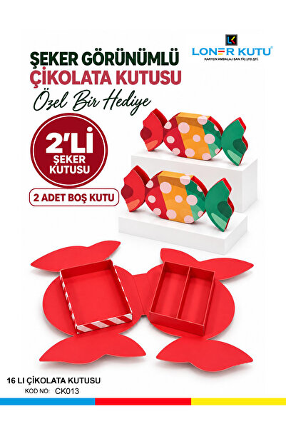 Loner Kutu Çikolata Kutusu Şeker Kutusu Hediyelik Kutu Sevgililer Günü Hediye...