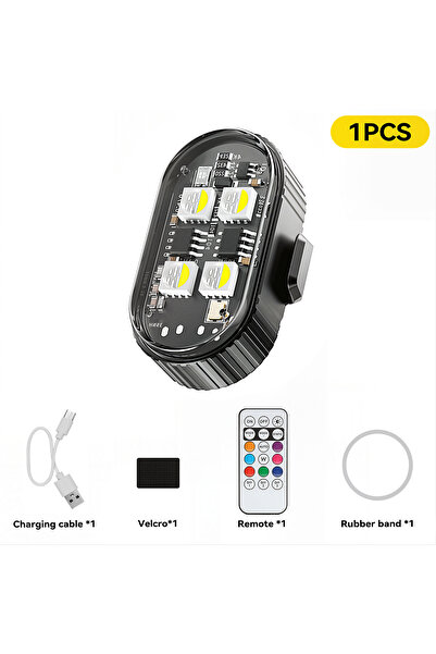 Choice مصباح واحد مع جهاز تحكم عن بعد، أضواء وامضة LED RGB للسيارات والدراجات...