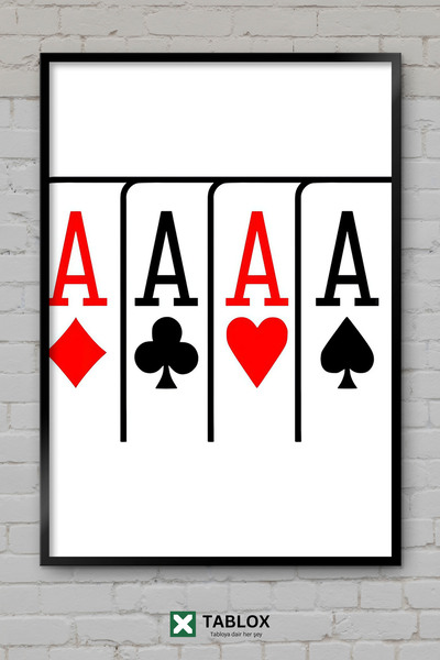 tablomaxtbx Card Game Poster Art Minimalist Abstract Framed Decorative Mdf Pa...