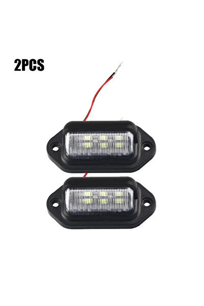 Choice 2pcs black 2PCS 6 LED Car License Number Plate Light For SUV Truck Tra...