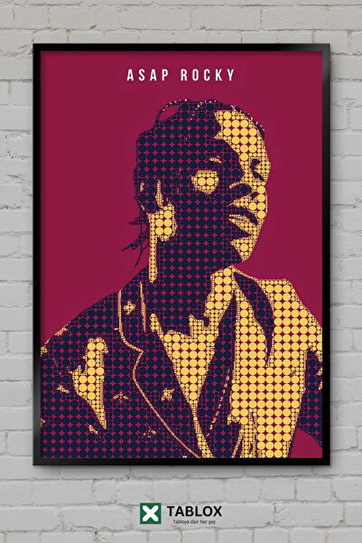 tablomaxtbx Asap Rocky Ράπερ Ράπερ Χιπ Χοπ Τραγουδιστής Μουσική Αφίσα με κορν...