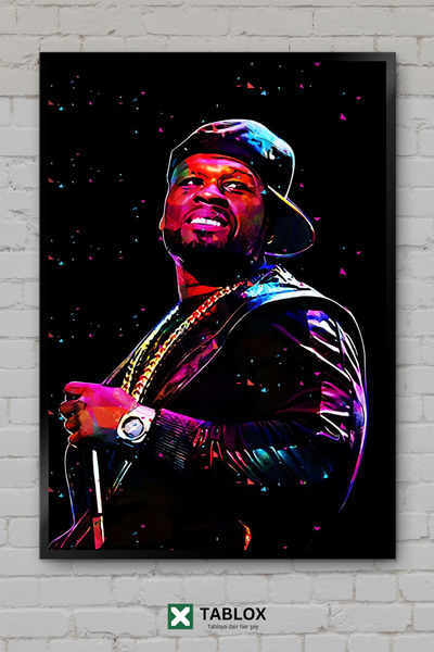tablomaxtbx 50 Cent Ράπερ Ράπερ Χιπ Χοπ Μουσική Διακοσμητικός πίνακας ζωγραφι...