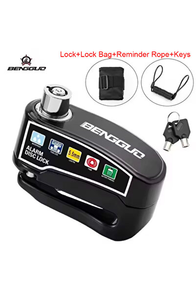 Choice 4pcs set Black Motorcycle Alarm Disc Lock Anti Theft 110dB Waterproof ...