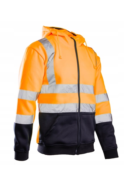 NO BRAND Hanorac reflectorizant cu glugă BRIXTON FLASH ORANGE BF014 mărimea L