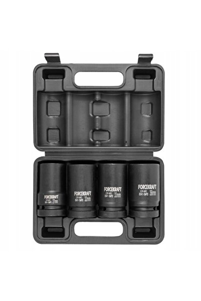 FORCEKRAFT Set de chei tubulare de impact cu 6 puncte, 1 inch, 27-36mm, în cutie