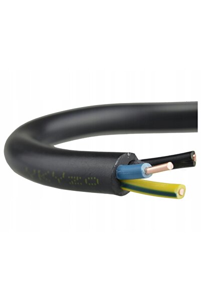 Mercor Cablu de împământare negru YKY 3x1,5 - 25m