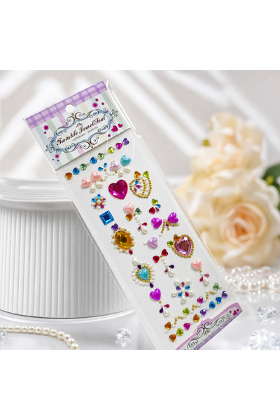 Choice 1 sheet Gem Stickers for Crafting Self-Adhesive Face Gems Rhinestones ...
